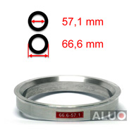 Alumiinium Tsentreerimisrõngad 66,6 - 57,1 mm ( 66.6 - 57.1 ) - Tasuta saatmine